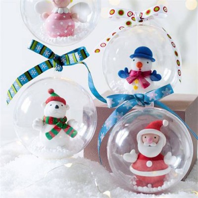 Packitte Plastic Ball Favor Candy Crafts Sphere Decor Christmas Favors Plastic Sphere Balls Hollow Ball